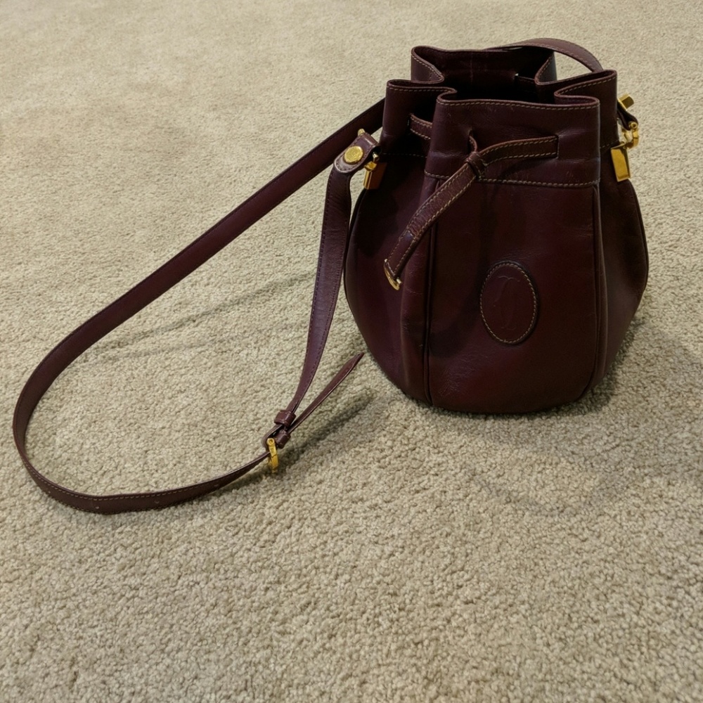 Cartier burgendy bag
